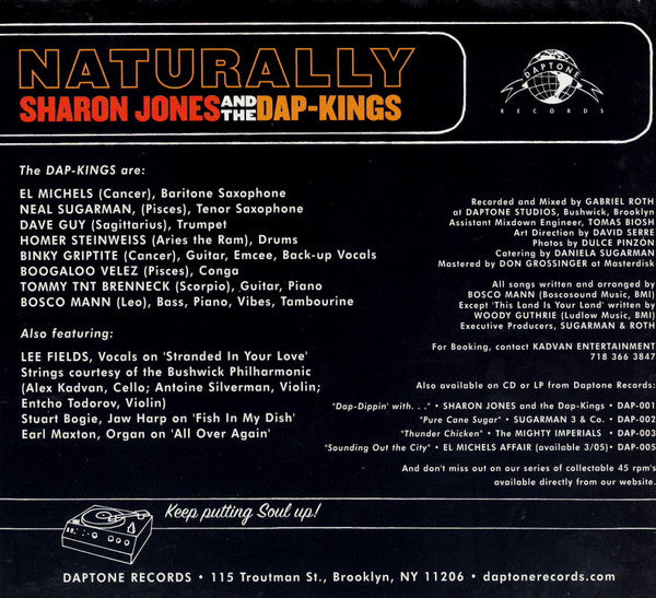 Sharon Jones & The Dap-Kings : Naturally (CD, Album, RE, Dig)
