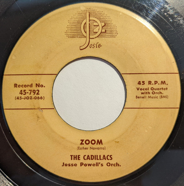 The Cadillacs : Zoom / You Are (7", Single)