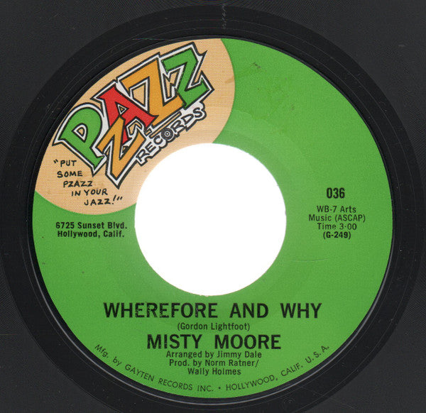 Misty Moore : Wherefore And Why / Hello, Hello, Hello (7", Single)