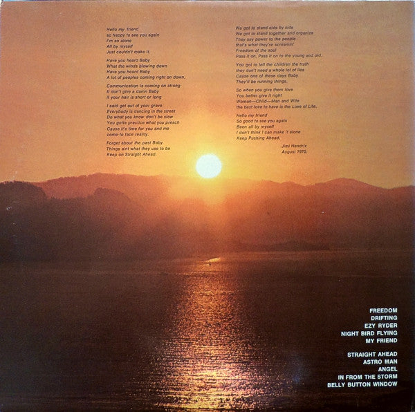 Jimi Hendrix : The Cry Of Love (LP, Album, RE, Gat)