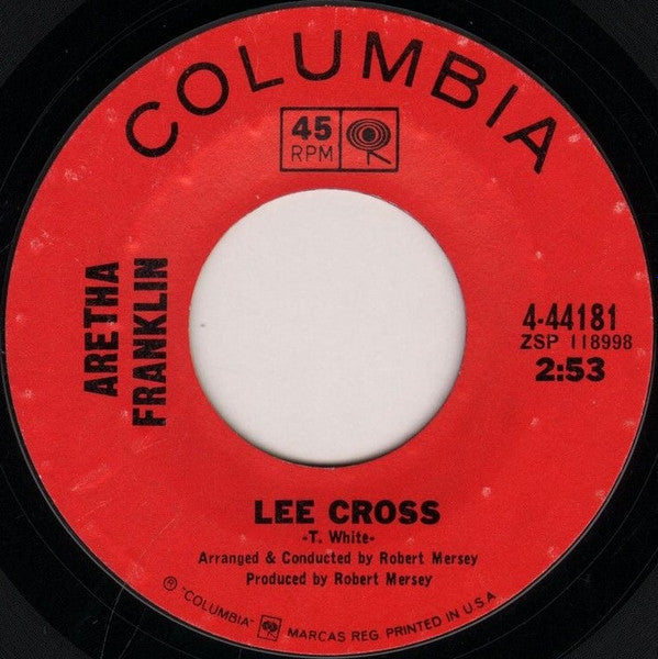 Aretha Franklin : Lee Cross / Until You Were Gone (7", Styrene, Ter)