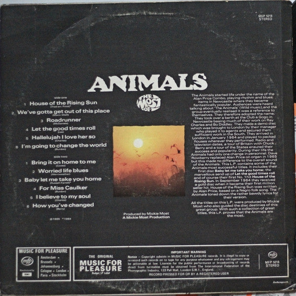 Animals* : The Most Of (LP, Comp)