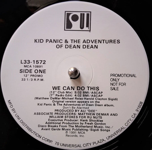 Kid Panic & The Adventures Of Dean Dean : We Can Do This (12", Promo, Com)