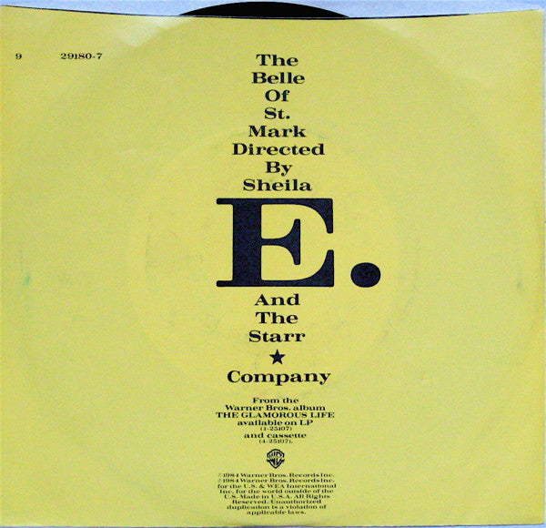 Sheila E. : The Belle Of St. Mark (7", Single)