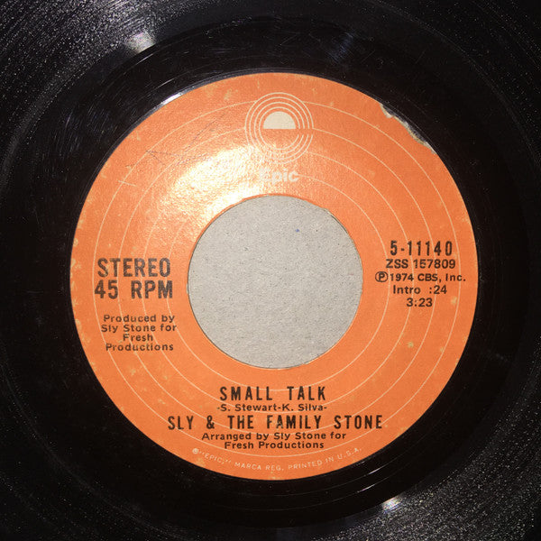 Sly & The Family Stone : Time For Livin' (7", Single)
