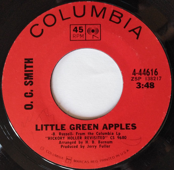 O. C. Smith* : Little Green Apples / Long Black Limousine (7", Single, Styrene, Pit)