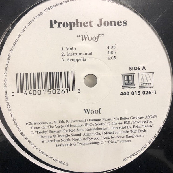 Prophet Jones : Woof / I Know You Wanna (12")