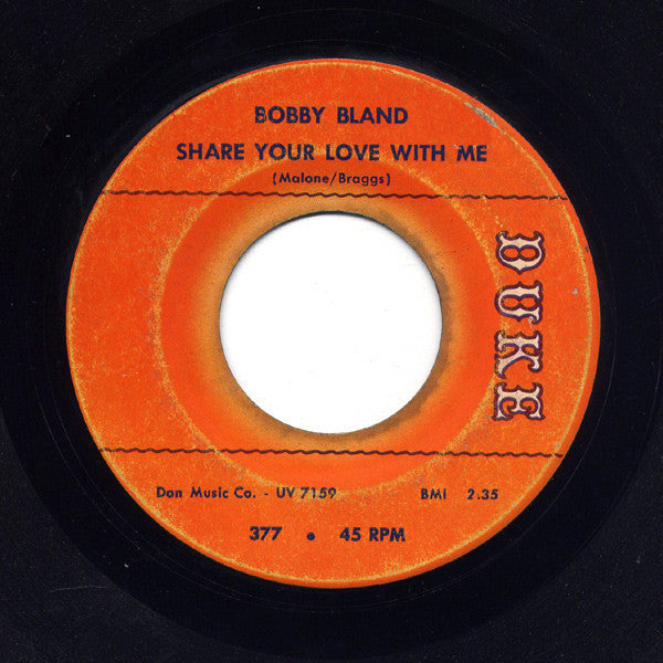 Bobby Bland : Share Your Love With Me (7")