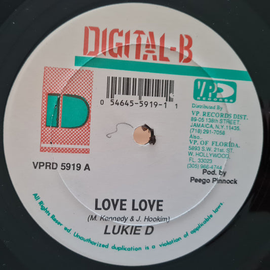 Lukie D / Spanner Banner : Love Love / Cry Cry Crying (12")