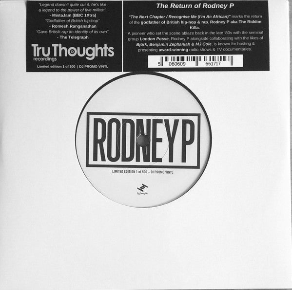 Rodney P : The Next Chapter / Recognise Me (I'm An African) (7", Ltd, Promo)