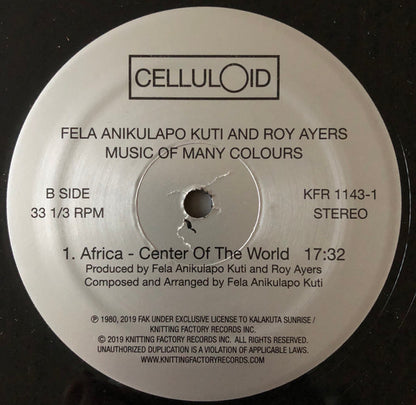 Fela Anikulapo Kuti* And Roy Ayers : Music Of Many Colours (LP, Album, RE)