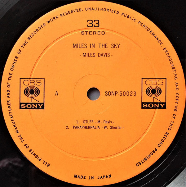 Miles Davis : Miles In The Sky (LP, Album)