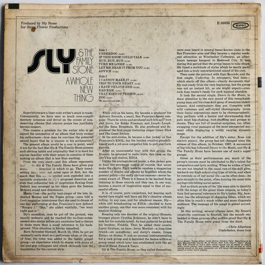 Sly & The Family Stone : A Whole New Thing (LP, Album, RE, Pit)