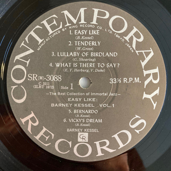 Barney Kessel : 'Easy Like' Barney Kessel Volume 1 (LP, Album, Mono, RE)