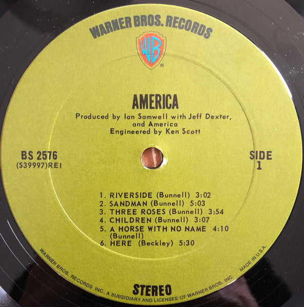 America (2) : America (LP, Album, RP, Ter)