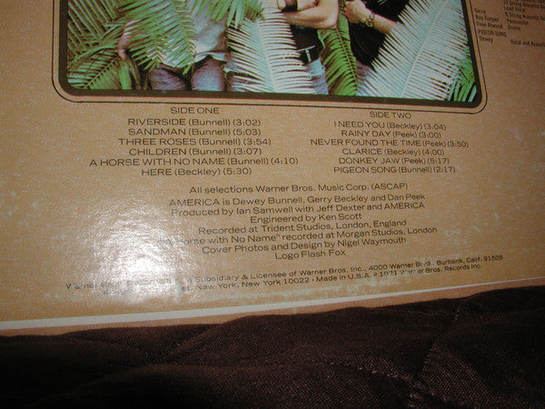 America (2) : America (LP, Album, RP, Ter)