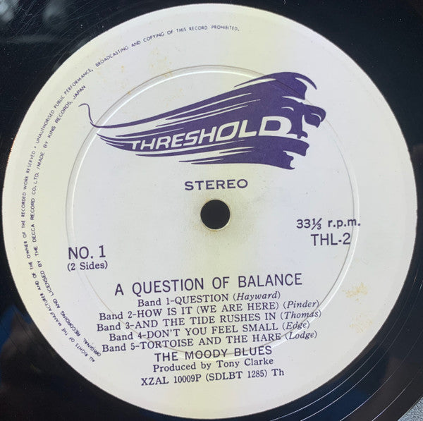 The Moody Blues : A Question Of Balance (LP, Album, Whi)