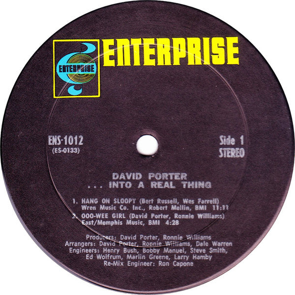 David Porter : ...Into A Real Thing (LP, Album, Pit)