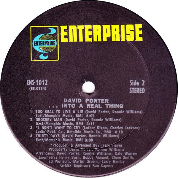 David Porter : ...Into A Real Thing (LP, Album, Pit)