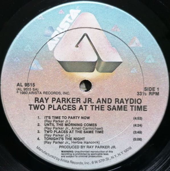 Ray Parker Jr. And Raydio : Two Places At The Same Time (LP, Album, Kee)