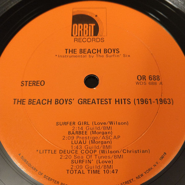 The Beach Boys / The Surfin' Six : The Beach Boys' Greatest Hits (1961-1963) (LP, Comp, Ora)