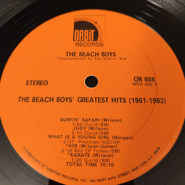 The Beach Boys / The Surfin' Six : The Beach Boys' Greatest Hits (1961-1963) (LP, Comp, Ora)