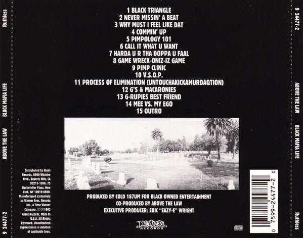 Above The Law : Black Mafia Life (CD, Album)