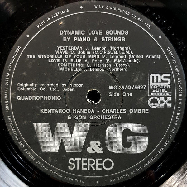 Kentaro Haneda, Charles Ombre Et Son Orchestre : Dynamic Love Sounds By Piano, Strings (LP, Album, Quad)