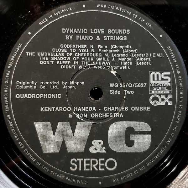 Kentaro Haneda, Charles Ombre Et Son Orchestre : Dynamic Love Sounds By Piano, Strings (LP, Album, Quad)