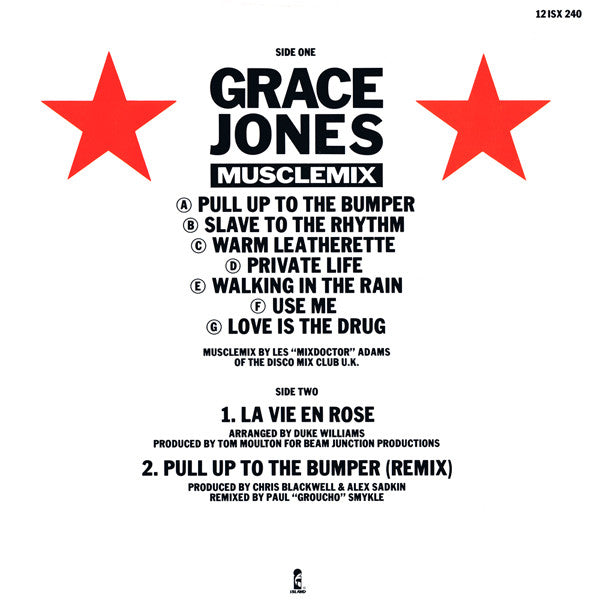 Grace Jones : Pull Up To The Bumper (A Musclemix) (A Megamix Cut-up) (12", Single)