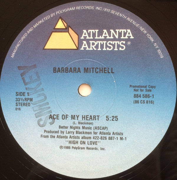 Barbara Mitchell : Ace Of My Heart (12", Promo)