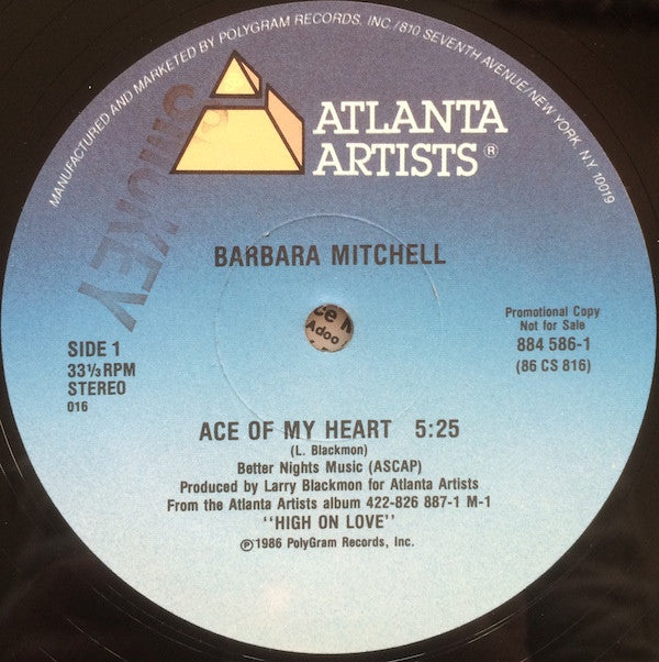 Barbara Mitchell : Ace Of My Heart (12", Promo)