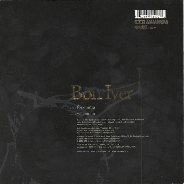 Bon Iver : For Emma (7", Single)