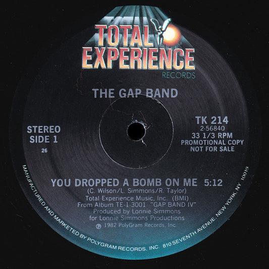 The Gap Band : You Dropped A Bomb On Me (12", Promo)