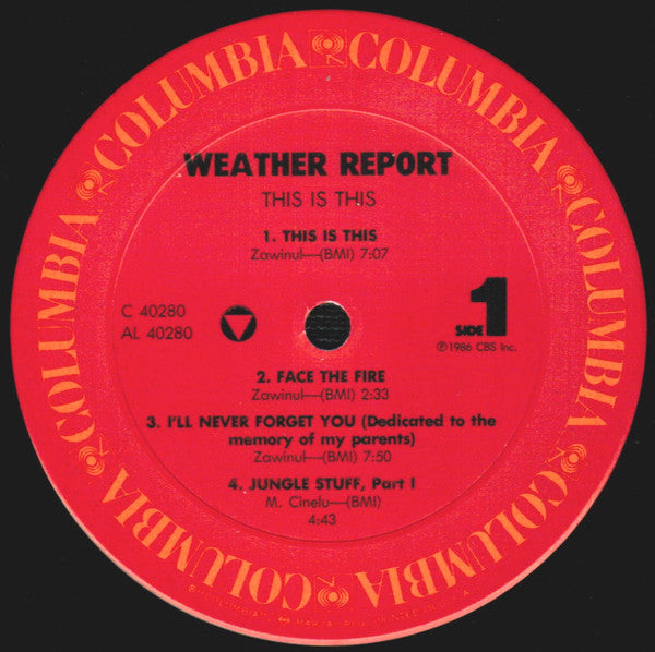 Weather Report : This Is This (LP, Album, Pit)