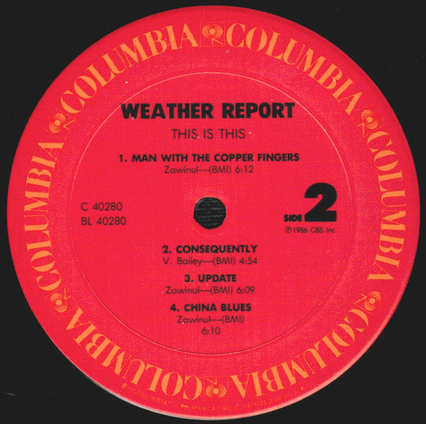 Weather Report : This Is This (LP, Album, Pit)