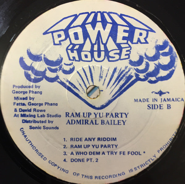 Admiral Bailey : Ram Up You Party (LP, Album)