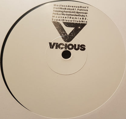 Madison Avenue : Don't Call Me Baby  (12", Ltd, Promo)