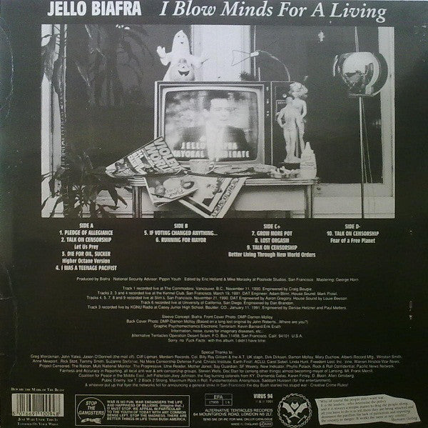 Jello Biafra : I Blow Minds For A Living (2xLP, Album)