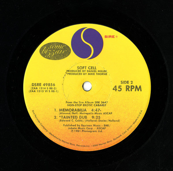 Soft Cell : Tainted Love / Where Did Our Love Go (12", Jac)