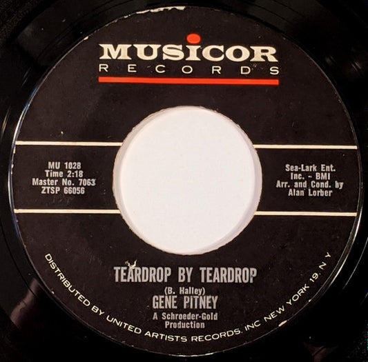 Gene Pitney : Mecca / Teardrop By Teardrop (7", Single, Styrene, Ter)