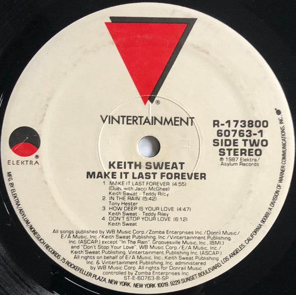 Keith Sweat : Make It Last Forever (LP, Album, Club, Spe)
