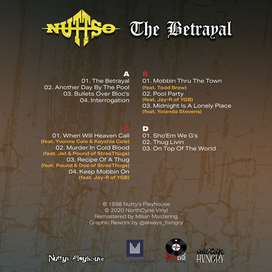 Nutt-So : The Betrayal (2xLP, Album, Ltd, Num, RE, RM, S/Edition)