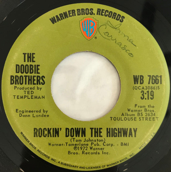 The Doobie Brothers : Jesus Is Just Alright / Rockin' Down The Highway (7", Single, San)