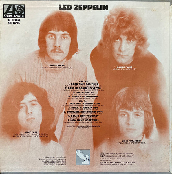 Led Zeppelin : Led Zeppelin (LP, Album, RE, Dua)