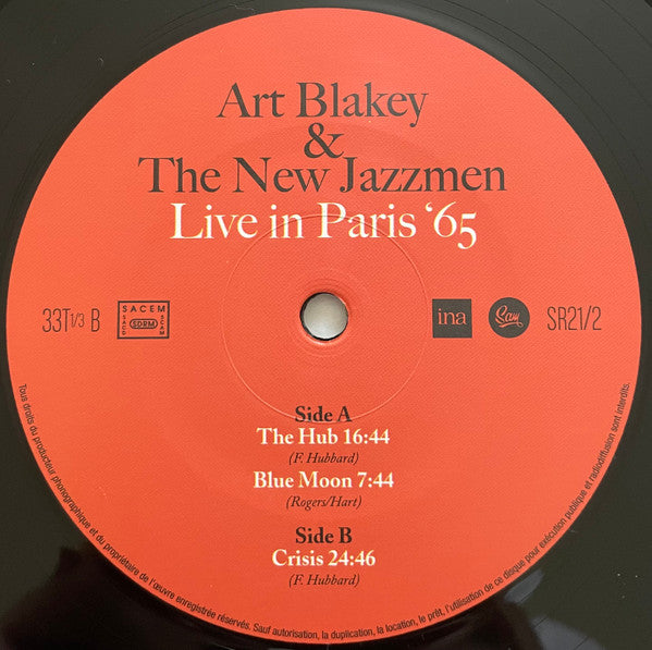 Art Blakey & The New Jazzmen : Live In Paris '65 (LP, Album, Mono, Ltd, RM, 180)