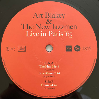 Art Blakey & The New Jazzmen : Live In Paris '65 (LP, Album, Mono, Ltd, RM, 180)