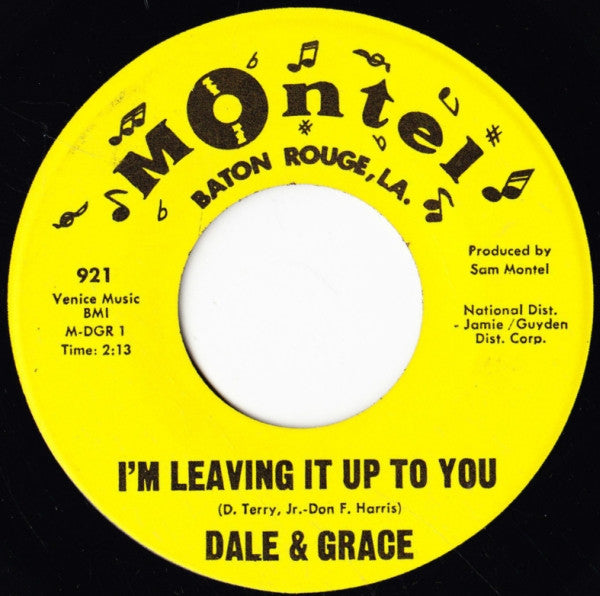 Dale & Grace : I'm Leaving It Up To You  (7", Single, Lon)