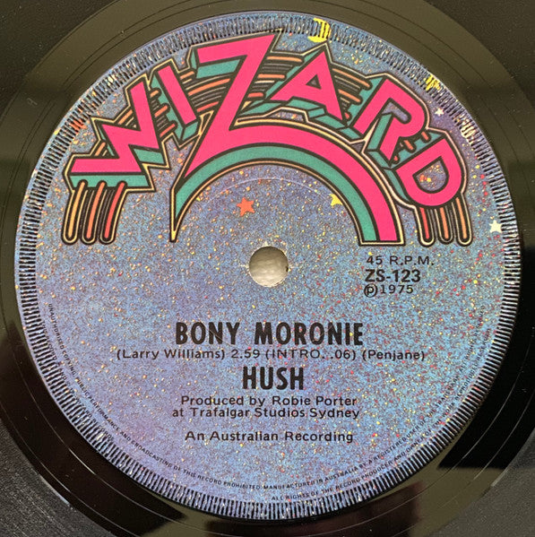 Hush (7) : Bony Moronie (7", Single, RE)