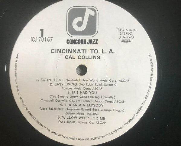 Cal Collins : Cincinnati To L.A. (LP)